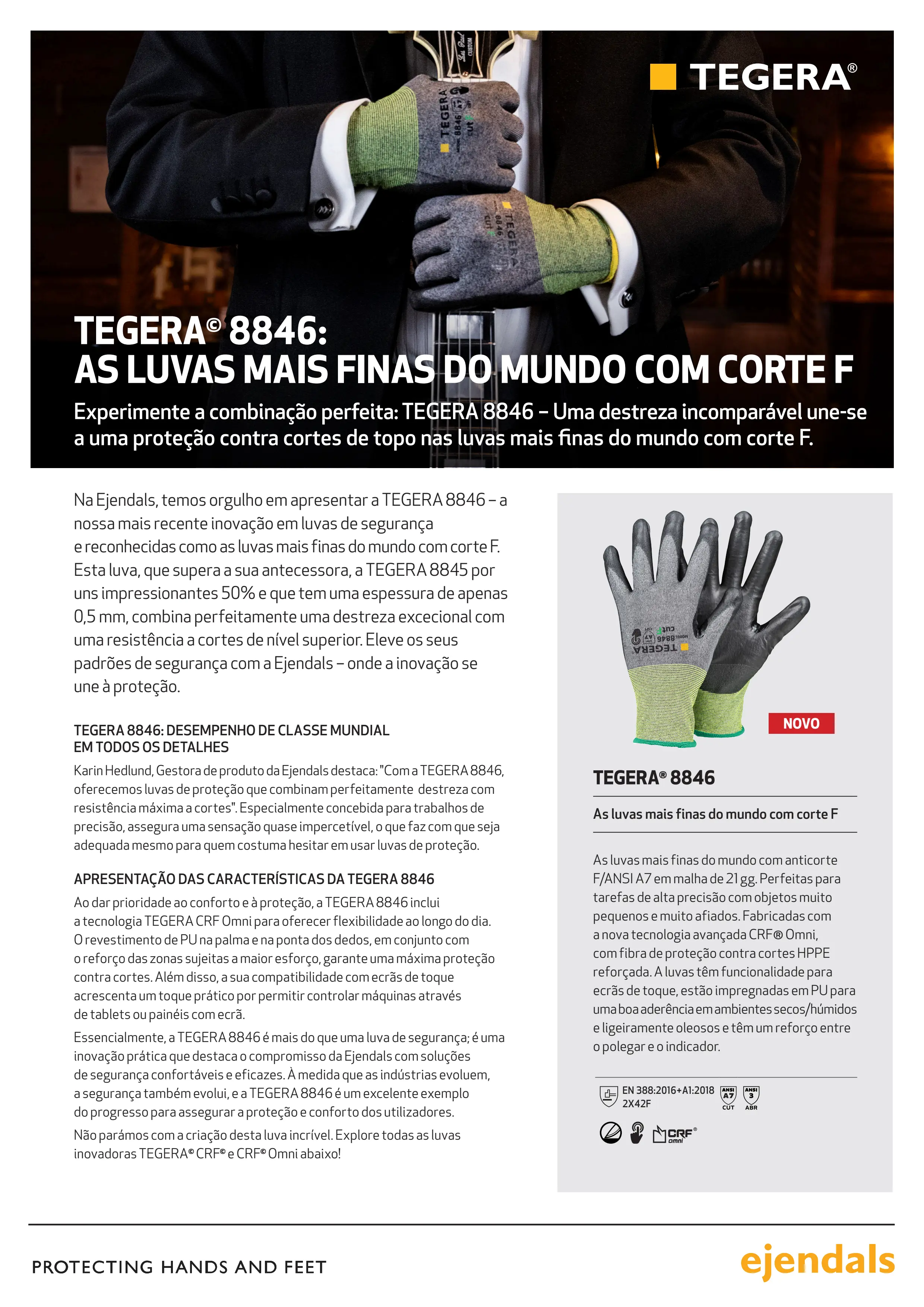TEGERA© 8846: AS LUVAS MAIS FINAS DO MUNDO COM CORTE F